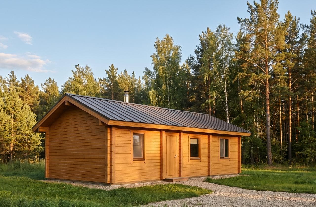 Баня из бруса 3×6 — строительство под ключ в Новосибирске